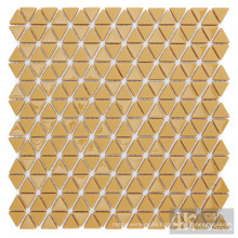 Ginger Yellow Glass Mosaic Kitchen Backsplash Tile